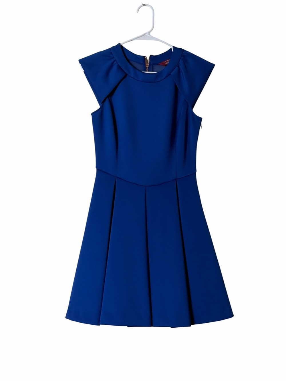 Ted Baker London Fit & Flare Dress Royal Blue Size 2 US 6 Cobalt Blue - Picture 3 of 7